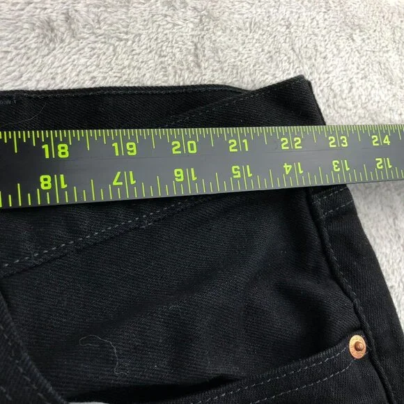 Levi's Men Jeans Size 46x29 501 Original Fit Straight Black Denim Classic Casual - Picture 4 of 12